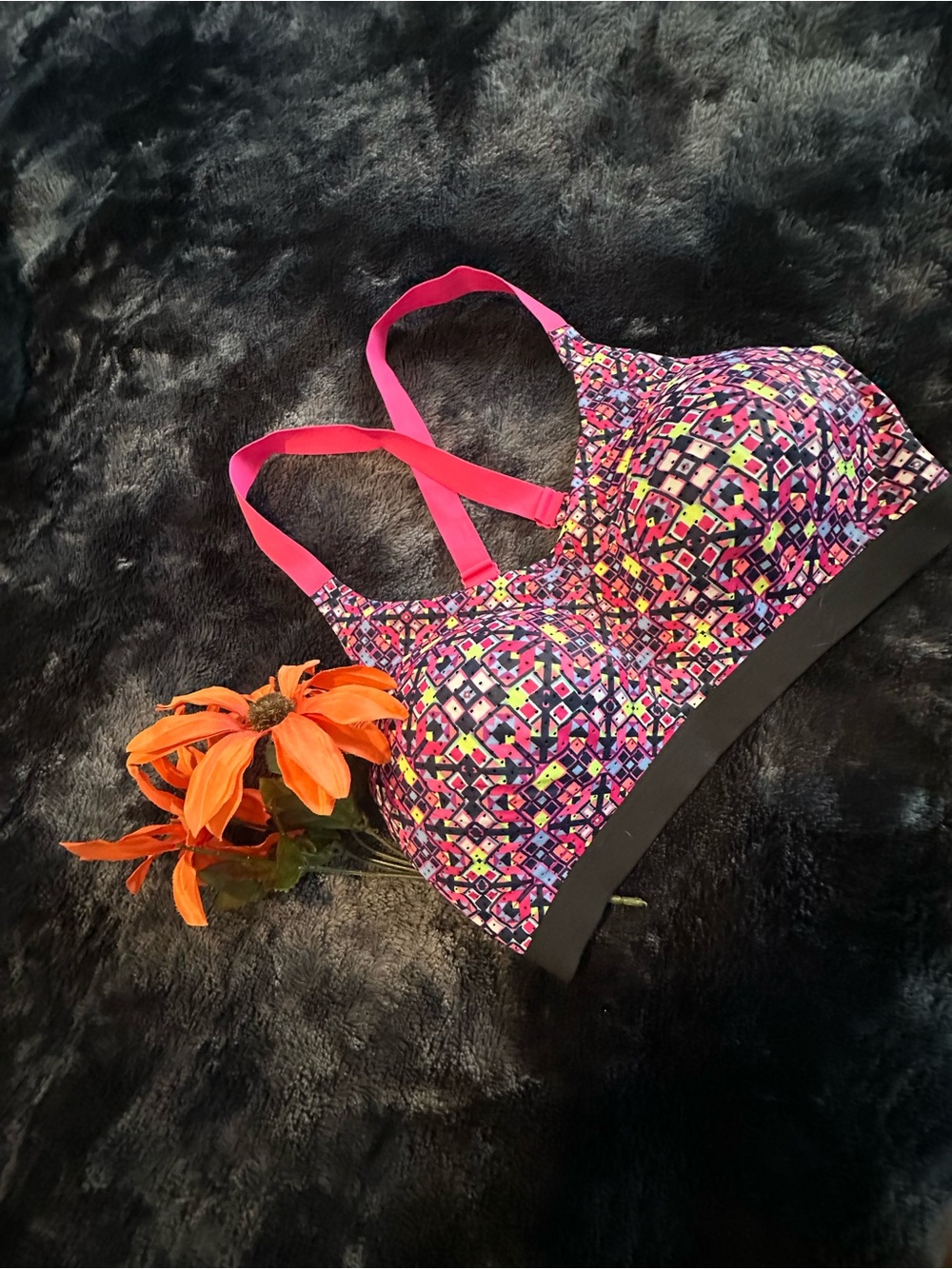 VSX Multicolor Padded Sports Bra! 36D!